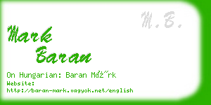 mark baran business card